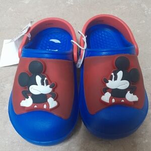 Disney Kids Mickey Mouse Blue & Red Light Up Crocs Size: 7/8 & Size:5. Disney